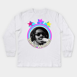 Stevie Wonder - Stars design Kids Long Sleeve T-Shirt